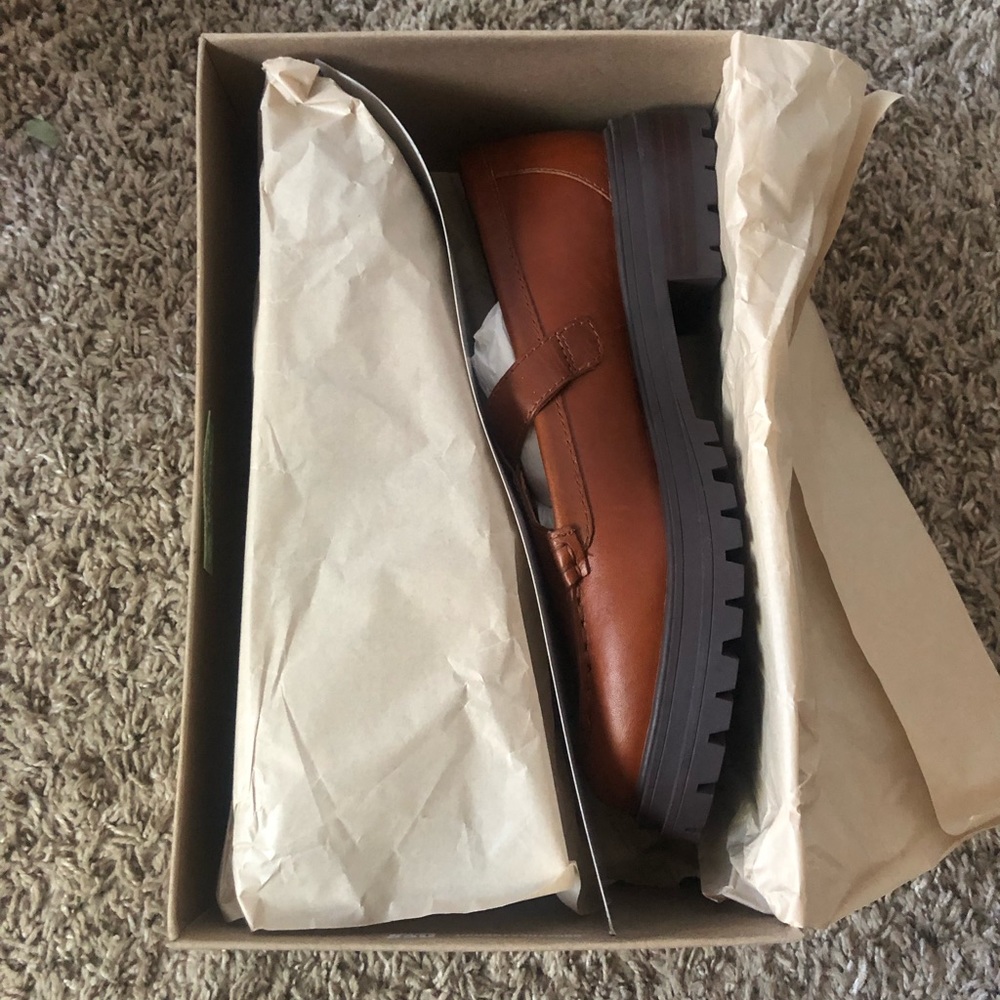 Madewell The Bradley Mary Jane in Leather (Color: Cinnamon)